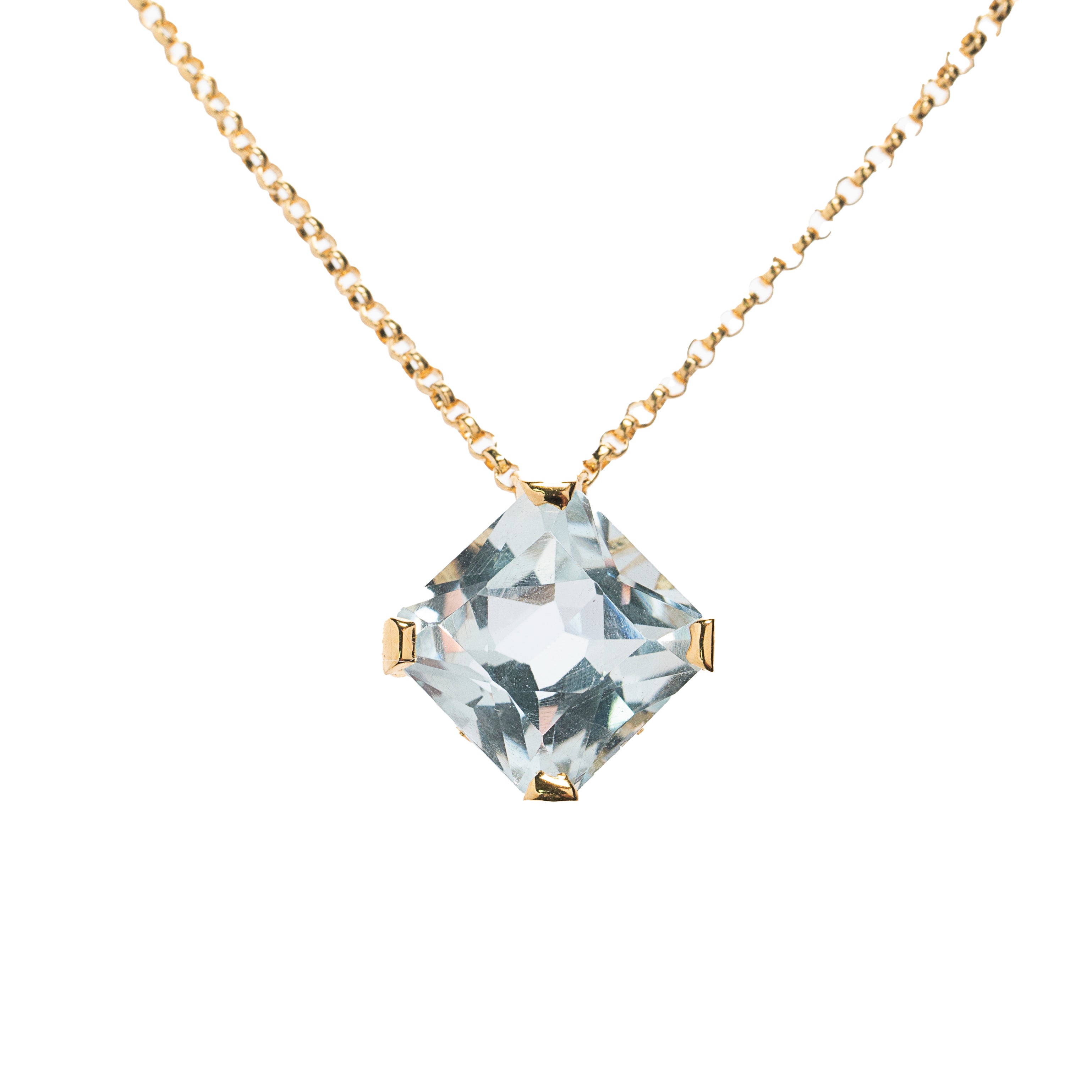 Stargaze Petite Asscher Necklace (Silver) – Faved By Samanthi Jewellery