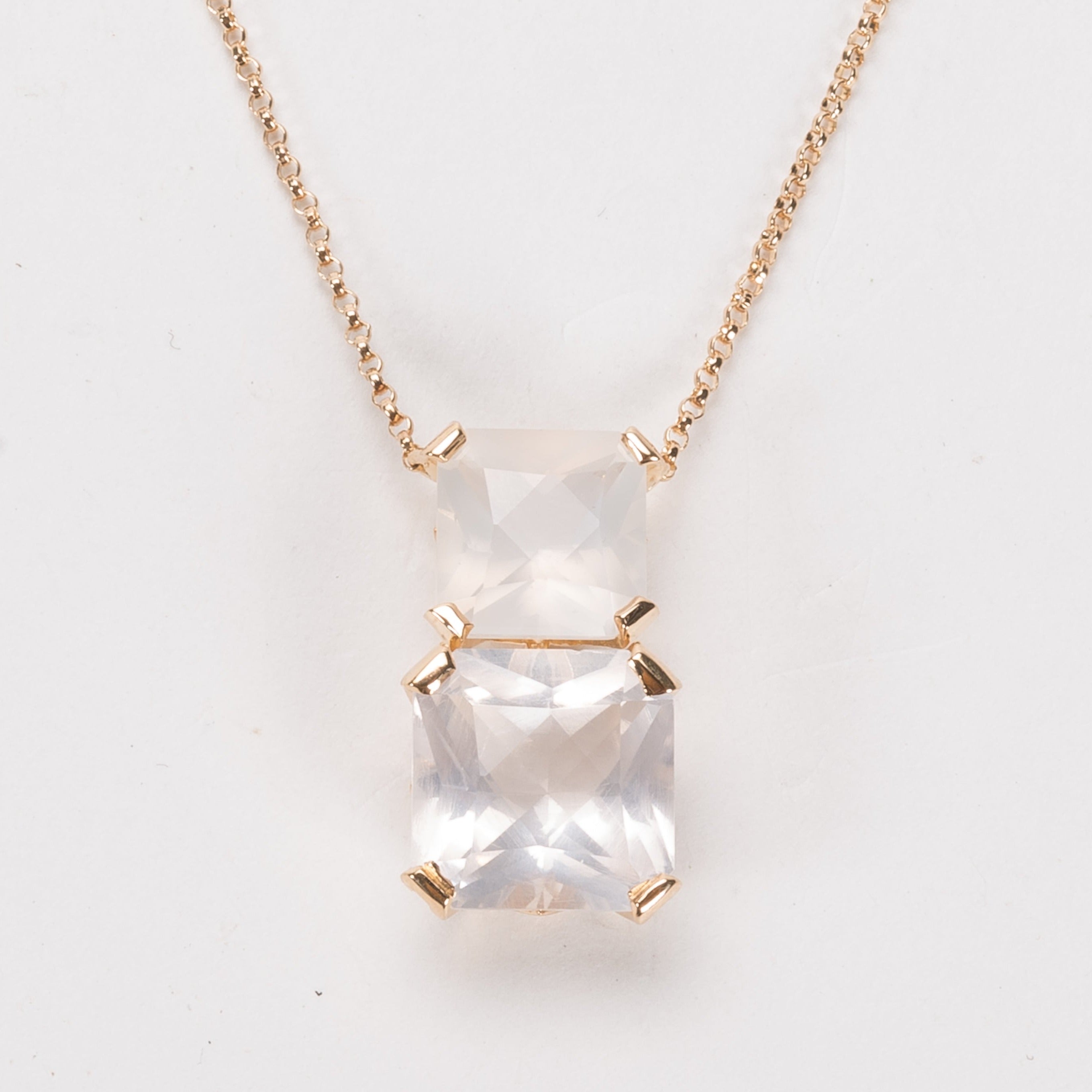 Sparkle Stargaze Asscher Necklace (Silver) – Faved By Samanthi