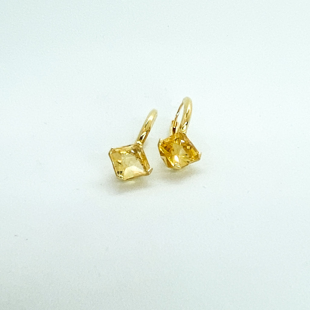 Stargaze Petite Diagonal Asscher Earrings - Faved By Samanthi Jewellery