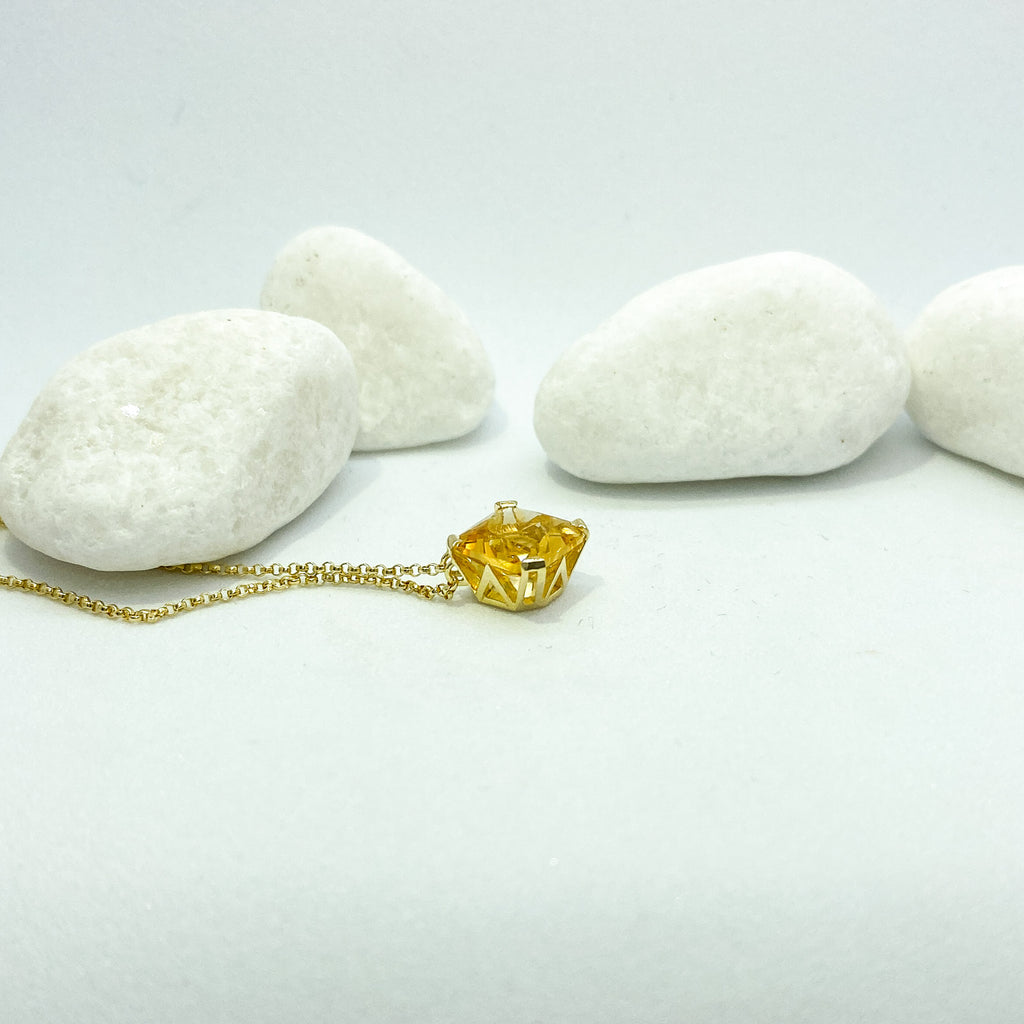 Stargaze Petite Asscher Necklace - Faved By Samanthi Jewellery